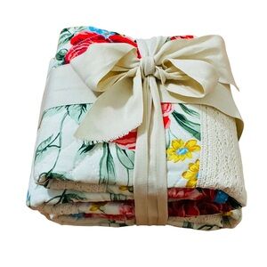 The Pioneer Woman Sweet Rose Quilted Sham Set King Size 2pc NEW Cottagecore